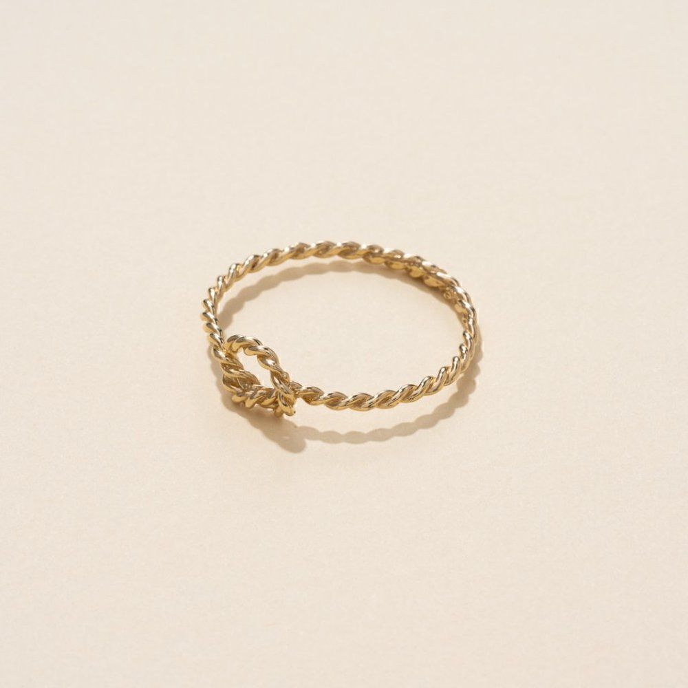 Love Knot Ring 14k solid Gold | Infinity Love Knot Ring | Twisted Knot Ring |